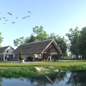 Modern landhuis rietgedekt